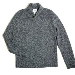 Old Navy Sweater Men's Charcoal Salt and Pepper Turtleneck Sweater